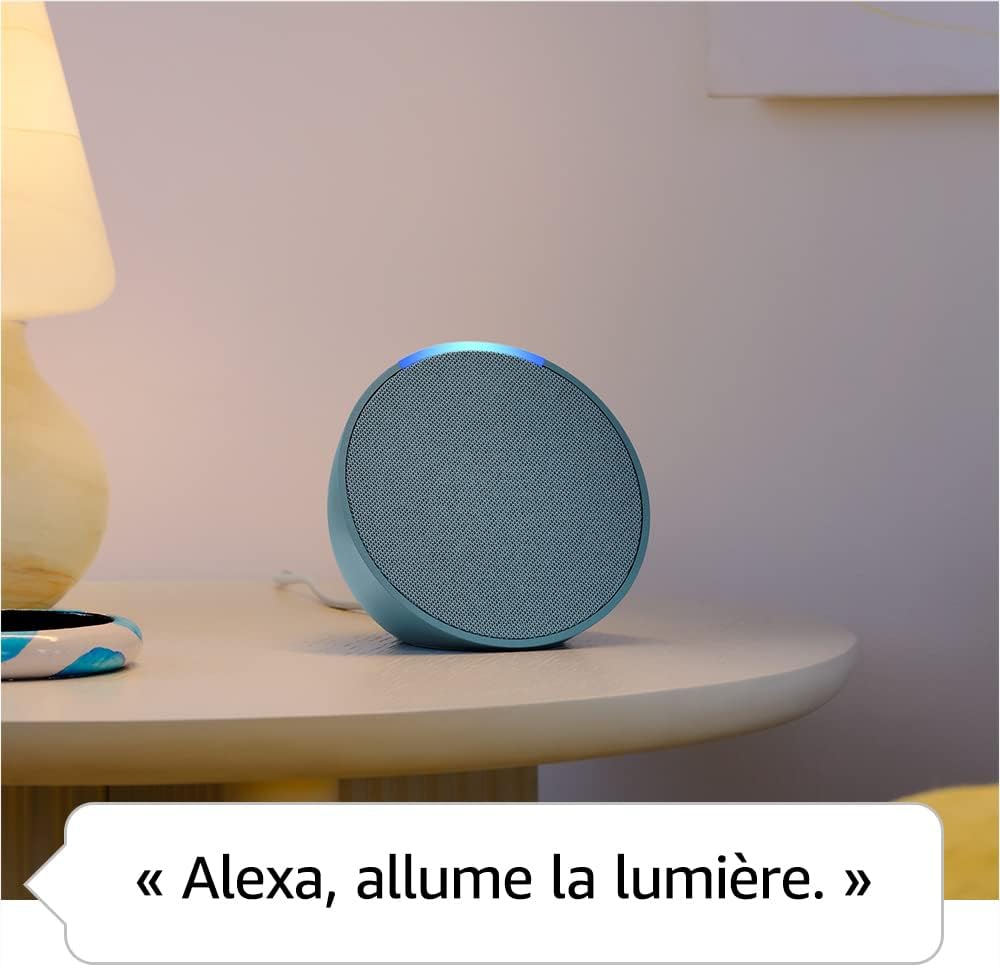 Echo Pop (Nouvelle génération) | Enceinte connectée Bluetooth et Wi-Fi compacte au son riche, avec Alexa | Blanc