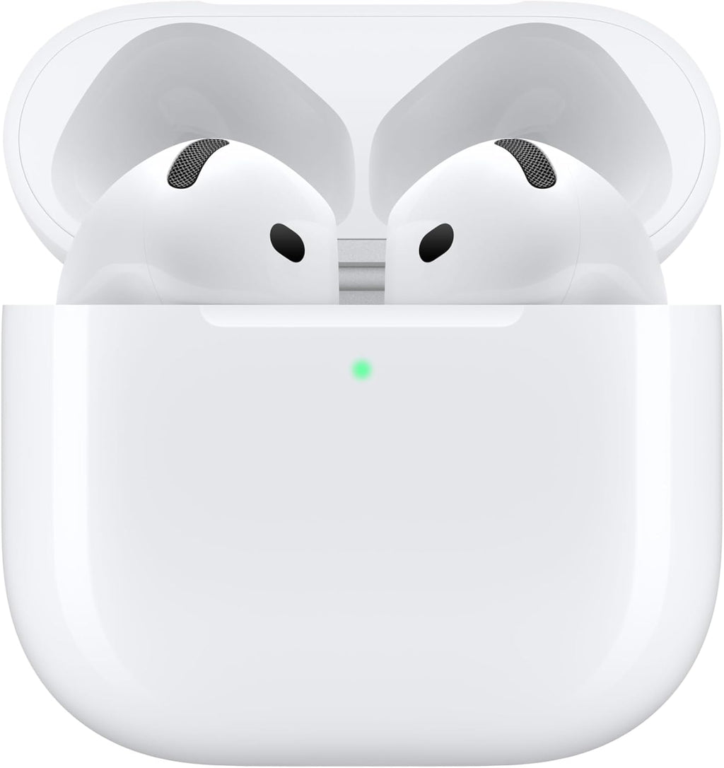 Apple AirPods 4 Écouteurs sans Fil, Casques et écouteurs Bluetooth, Audio Spatial personnalisé, résistance à la Transpiration et l’Eau, boîtier de Charge USB-C, Puce H2, Jusqu’à 24 Heures d’autonomie