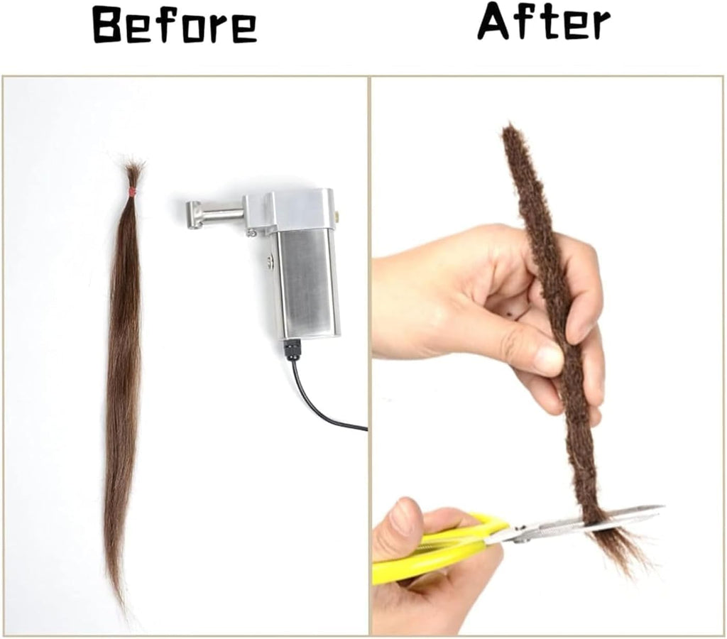 Machine Locks Créateur de Dreadlocks avec 6 Aiguilles, Machine Portable au Crochet pour Dreadlocks, Outil Électrique Rapide pour Faire, Retwister et Entretenir les Locks et Extensions de Cheveux