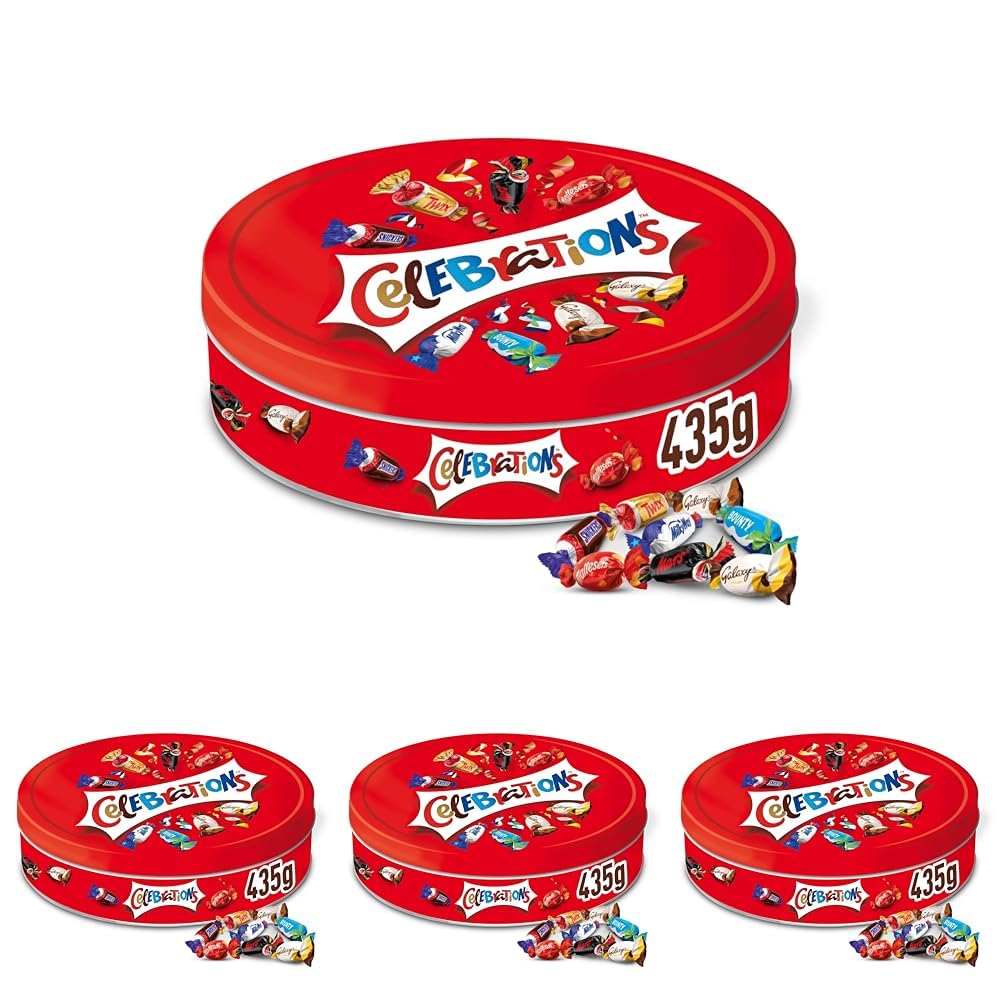 CELEBRATIONS - Coffret Chocolats Octogonale 186g - Assortiment de Mini Chocolats au Lait Individuels - Boîte Cadeau - Cadeau Idéal pour Noël - SNICKERS, TWIX, MARS, MALTESERS, BOUNTY et autres