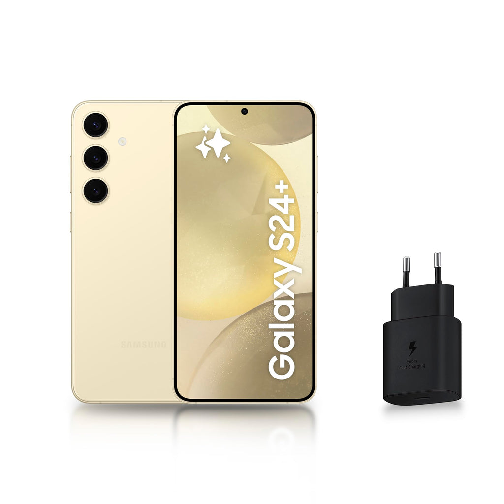 Samsung Galaxy S24 +, Smartphone Android 5G, 256 Go, Chargeur Secteur Rapide 25W Inclus [Exclusivité Amazon], Smartphone déverrouillé, Indigo, Version FR