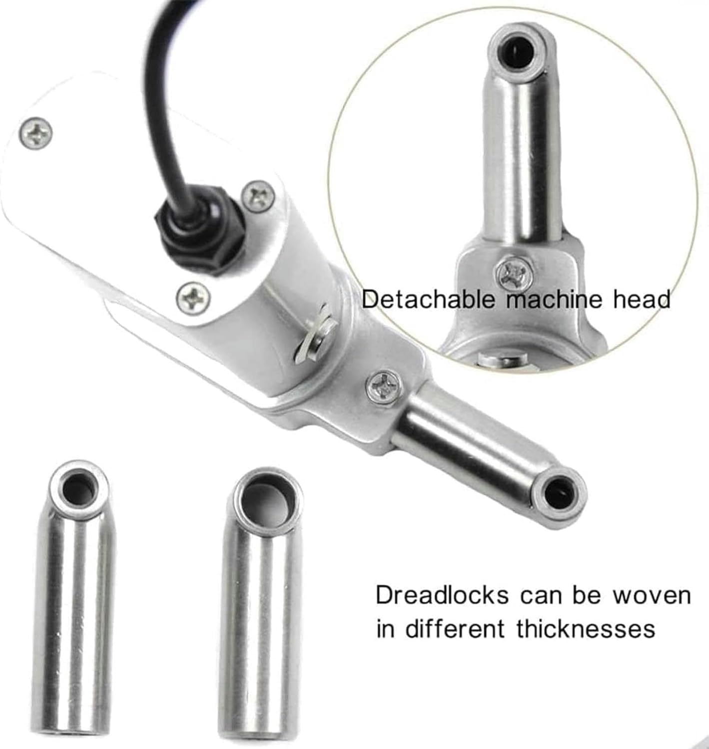 Machine de fabrication de dreadlocks, outils électriques portables pour dreadlocks, adaptés aux cheveux humains longs et aux cheveux synthétiques, au lieu d'une fabrication manuelle plus rapide.