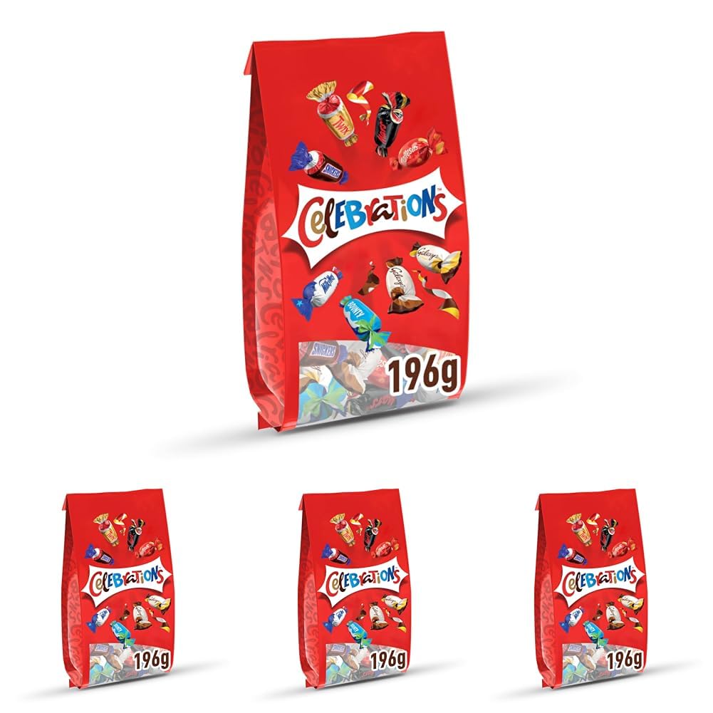 CELEBRATIONS - Coffret Chocolats Octogonale 186g - Assortiment de Mini Chocolats au Lait Individuels - Boîte Cadeau - Cadeau Idéal pour Noël - SNICKERS, TWIX, MARS, MALTESERS, BOUNTY et autres