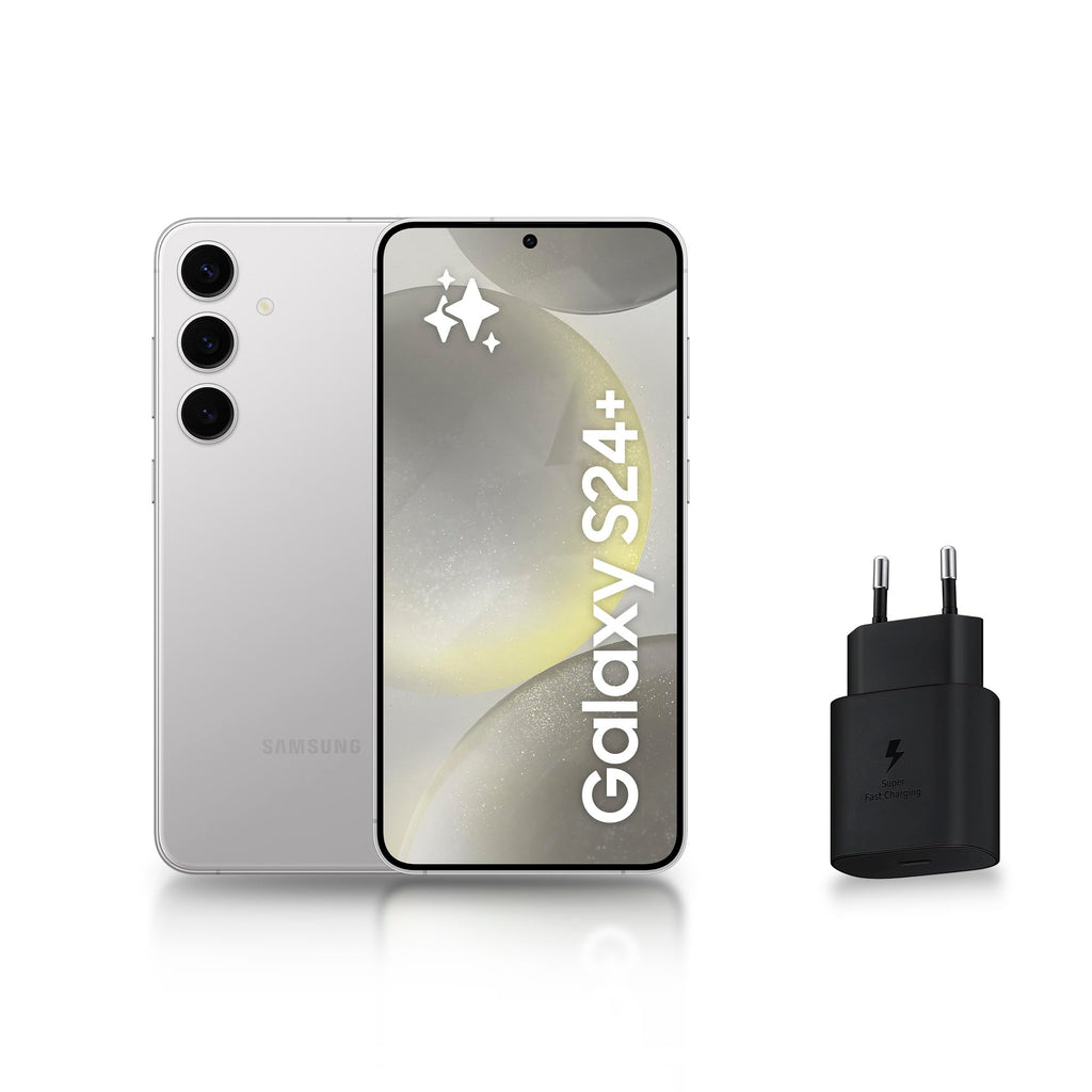 Samsung Galaxy S24 +, Smartphone Android 5G, 256 Go, Chargeur Secteur Rapide 25W Inclus [Exclusivité Amazon], Smartphone déverrouillé, Indigo, Version FR