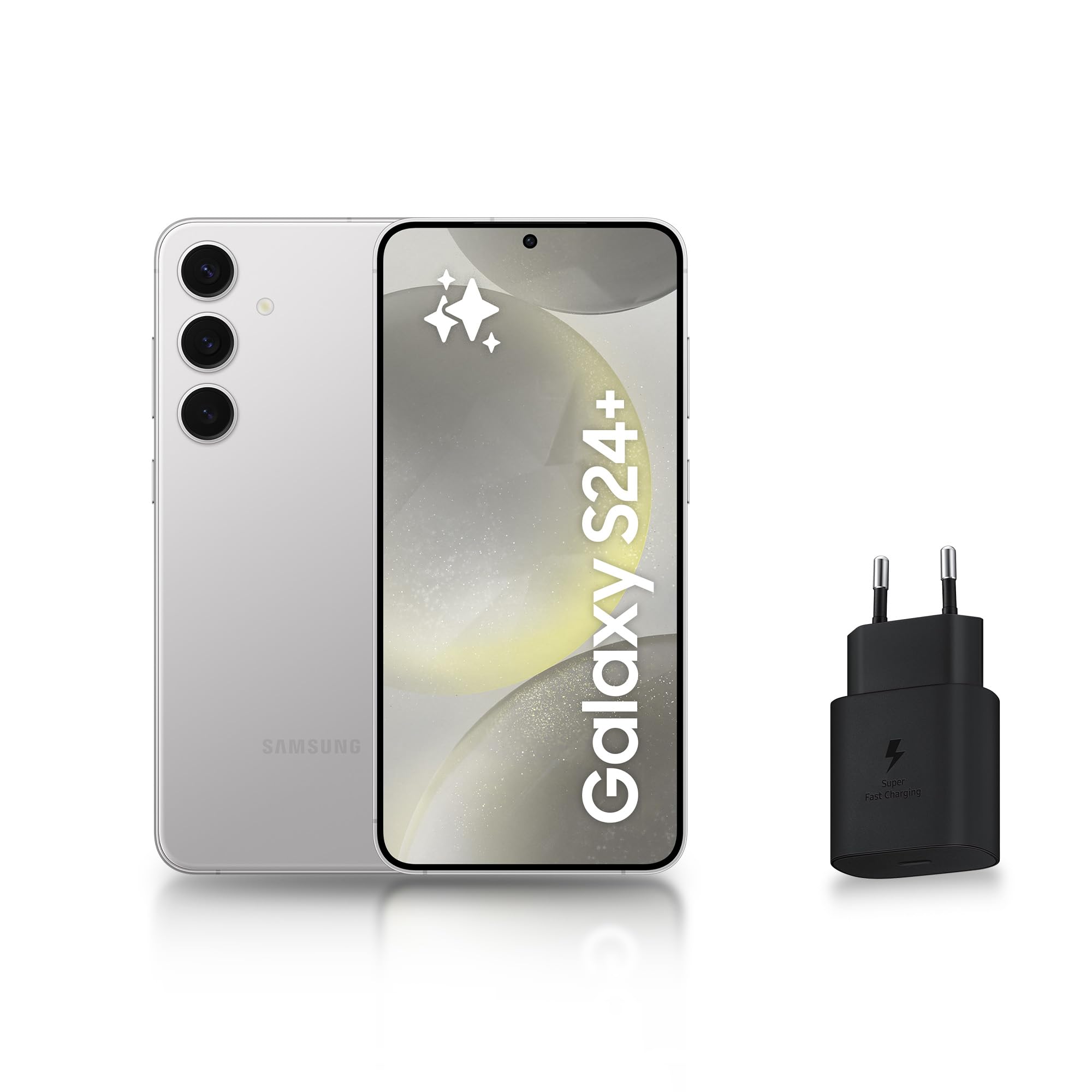 Samsung Galaxy S24 +, Smartphone Android 5G, 256 Go, Chargeur Secteur Rapide 25W Inclus [Exclusivité Amazon], Smartphone déverrouillé, Indigo, Version FR