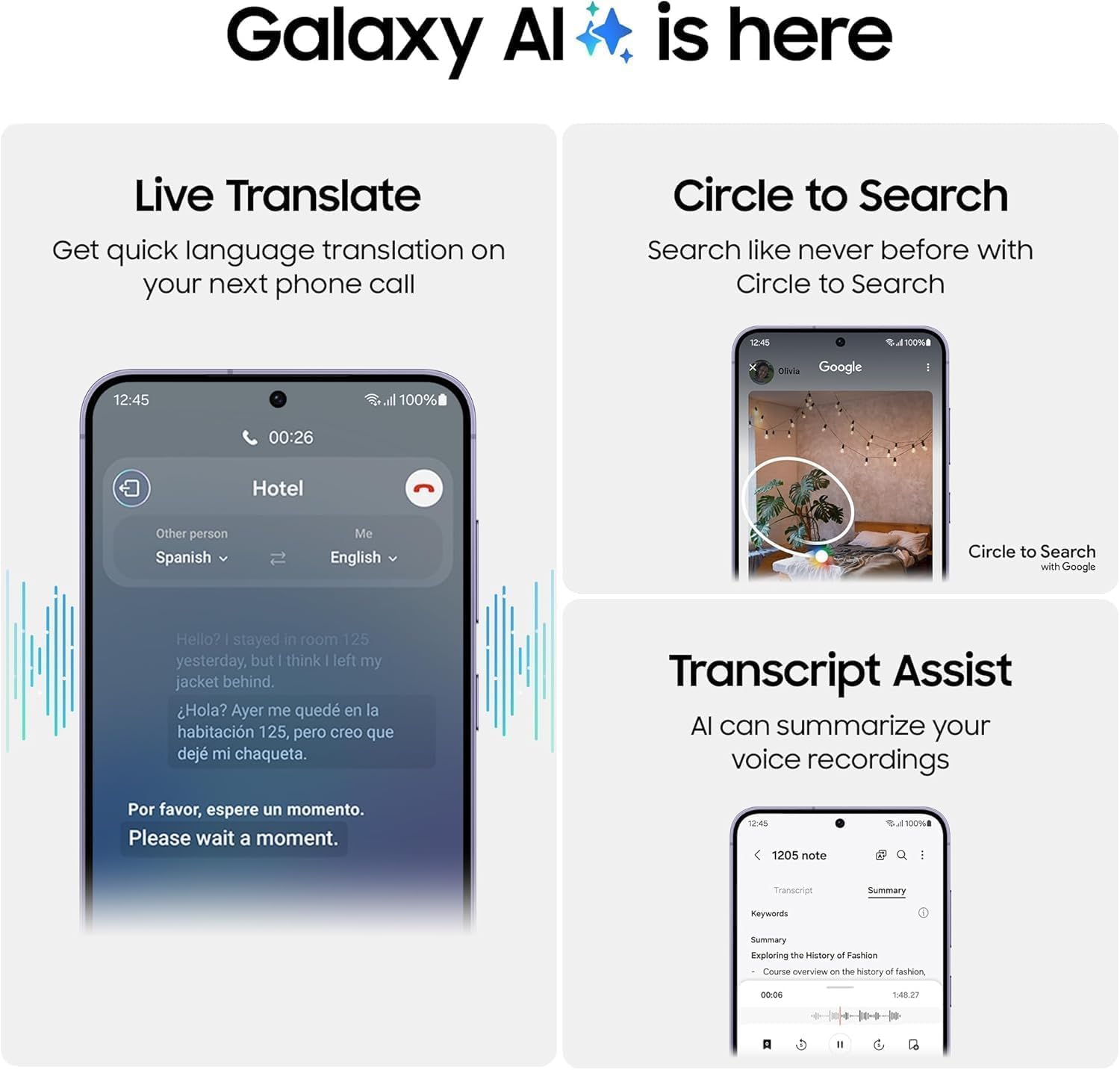 Smartphone Samsung Galaxy S24+ 12 Go RAM 256 Go Noir (Reconditionné)