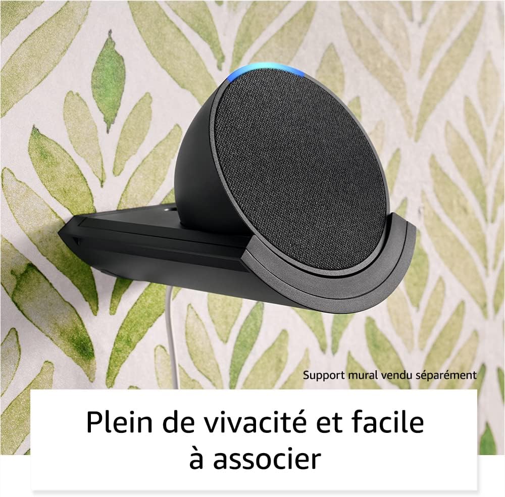 Echo Pop (Nouvelle génération) | Enceinte connectée Bluetooth et Wi-Fi compacte au son riche, avec Alexa | Blanc