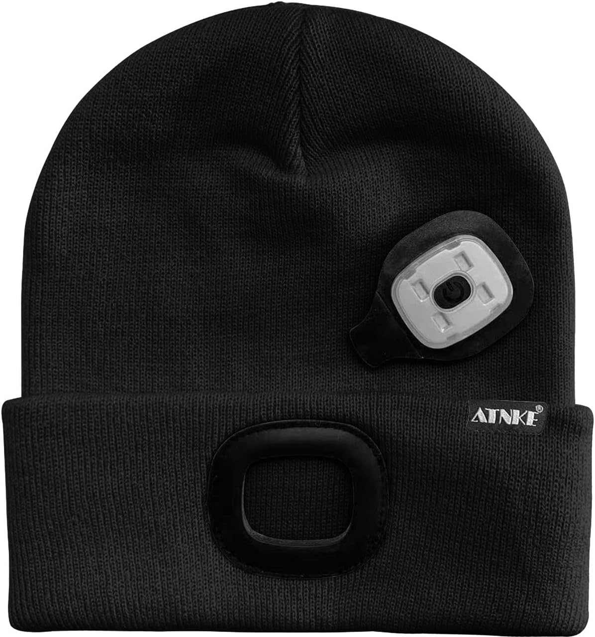 ATNKE LED Lumineux Bonnet Chapeau, USB Rechargeable 4 LED Chapeau de Course Lampe Frontale Étanche Lumière Hiver Cadeaux pour Hommes et Femmes