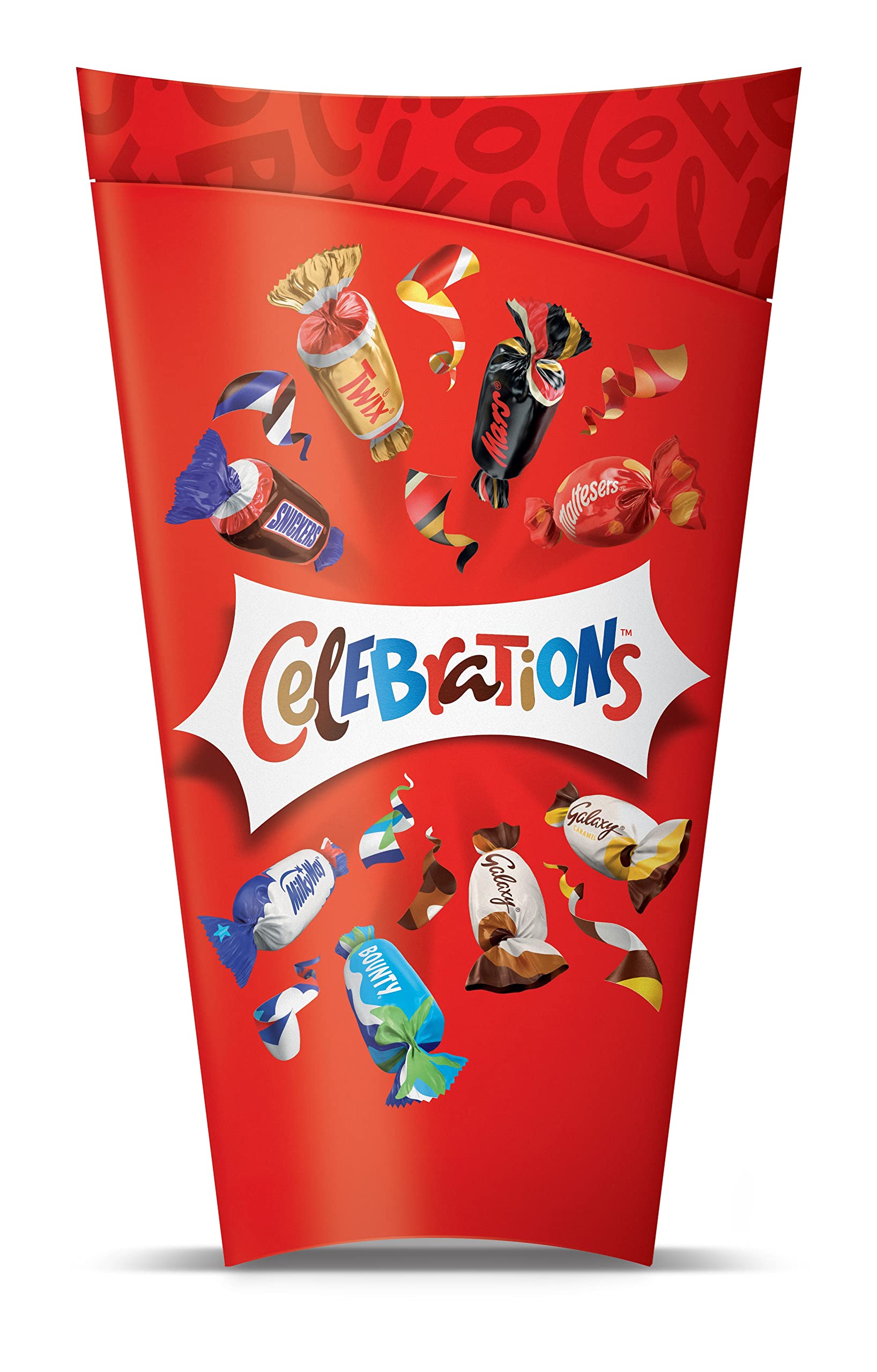CELEBRATIONS - Coffret Chocolats Octogonale 186g - Assortiment de Mini Chocolats au Lait Individuels - Boîte Cadeau - Cadeau Idéal pour Noël - SNICKERS, TWIX, MARS, MALTESERS, BOUNTY et autres