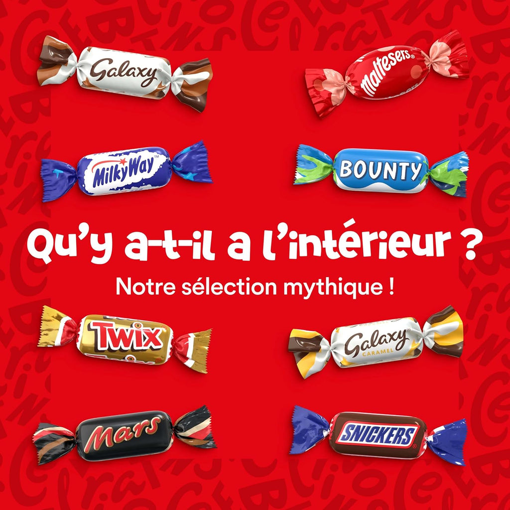 CELEBRATIONS - Coffret Chocolats Octogonale 186g - Assortiment de Mini Chocolats au Lait Individuels - Boîte Cadeau - Cadeau Idéal pour Noël - SNICKERS, TWIX, MARS, MALTESERS, BOUNTY et autres