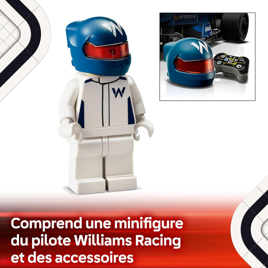 LEGO Speed Champions Voiture F1 Williams Racing FW46 - Jeu de Construction avec véhicule de Course - Minifigurine Collector de Pilote de Formule 1 - Maquette pour garçons et Filles dès 10 Ans 77249