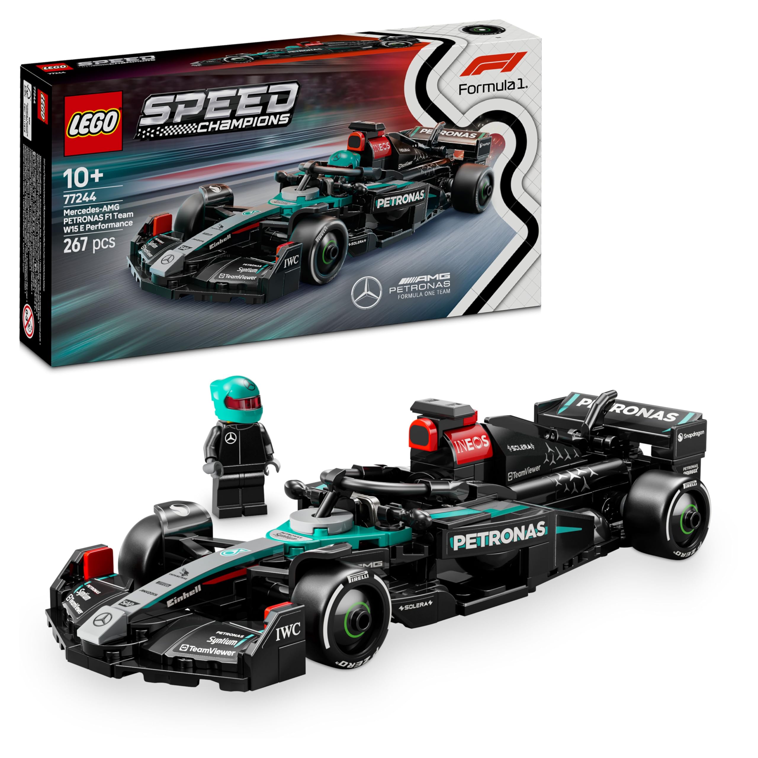 LEGO Speed Champions Voiture F1 Williams Racing FW46 - Jeu de Construction avec véhicule de Course - Minifigurine Collector de Pilote de Formule 1 - Maquette pour garçons et Filles dès 10 Ans 77249