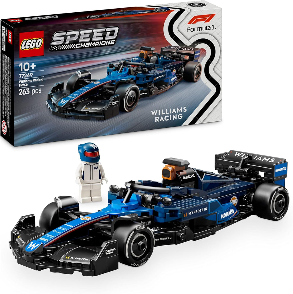 LEGO Speed Champions Voiture F1 Williams Racing FW46 - Jeu de Construction avec véhicule de Course - Minifigurine Collector de Pilote de Formule 1 - Maquette pour garçons et Filles dès 10 Ans 77249