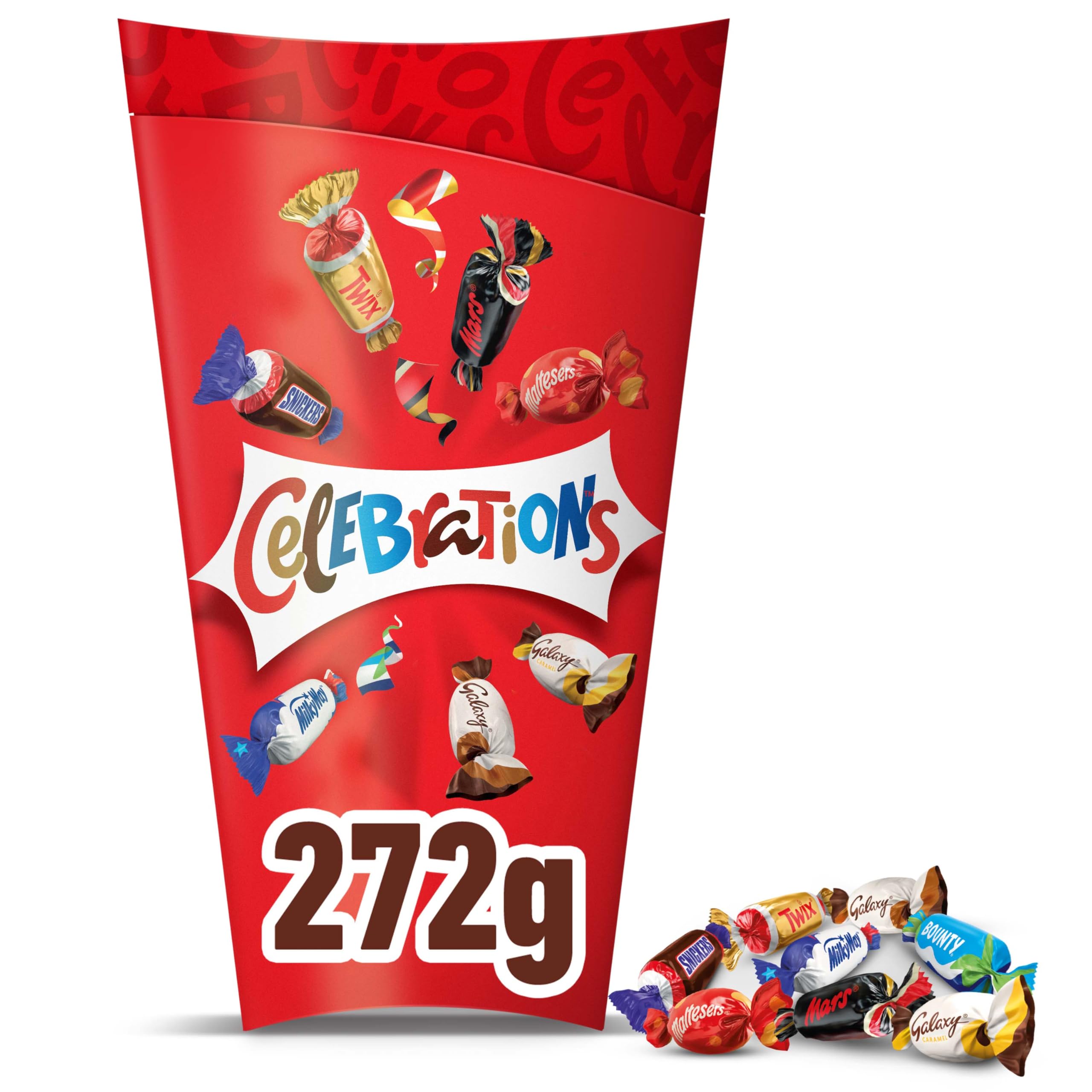 CELEBRATIONS - Coffret Chocolats Octogonale 186g - Assortiment de Mini Chocolats au Lait Individuels - Boîte Cadeau - Cadeau Idéal pour Noël - SNICKERS, TWIX, MARS, MALTESERS, BOUNTY et autres