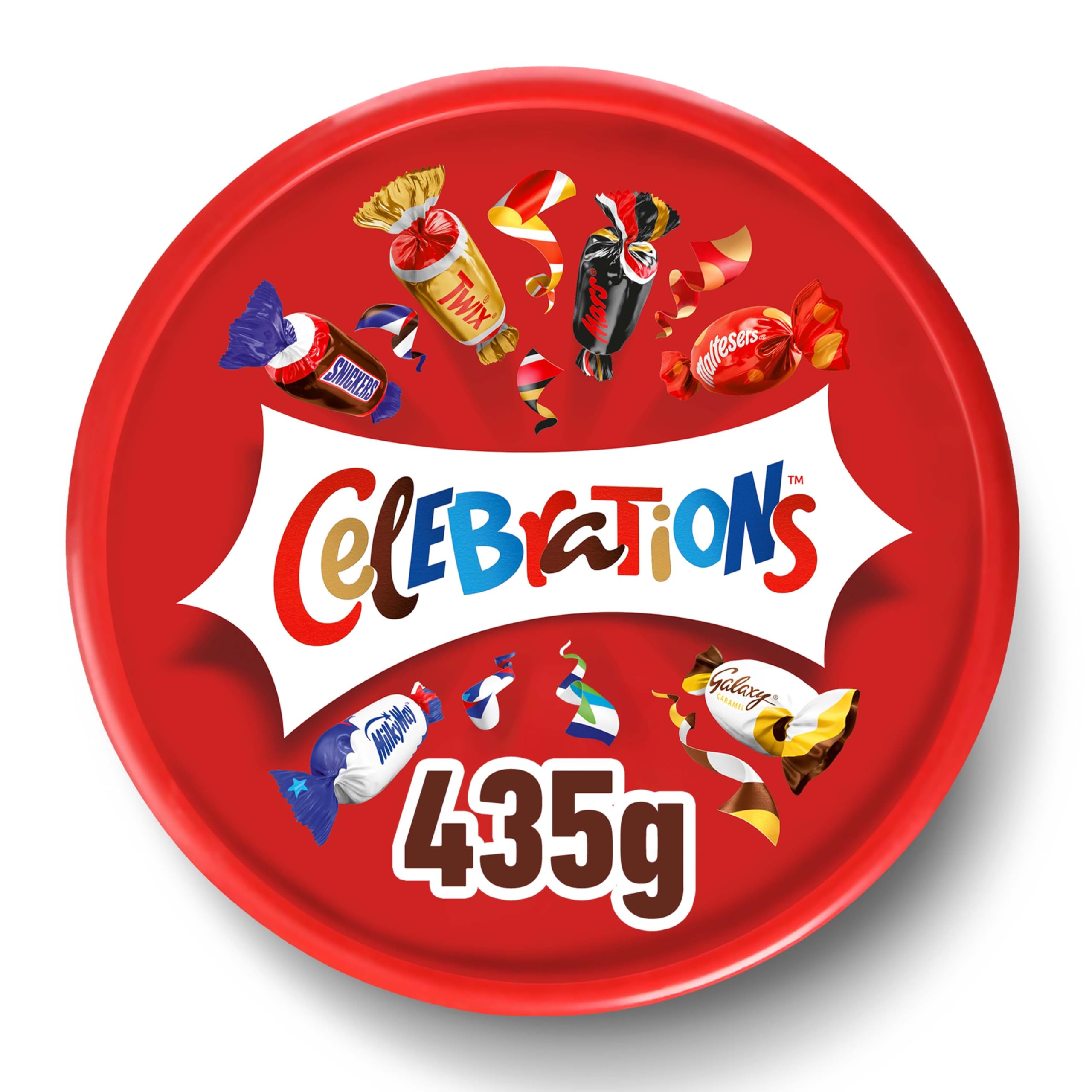 CELEBRATIONS - Coffret Chocolats Octogonale 186g - Assortiment de Mini Chocolats au Lait Individuels - Boîte Cadeau - Cadeau Idéal pour Noël - SNICKERS, TWIX, MARS, MALTESERS, BOUNTY et autres