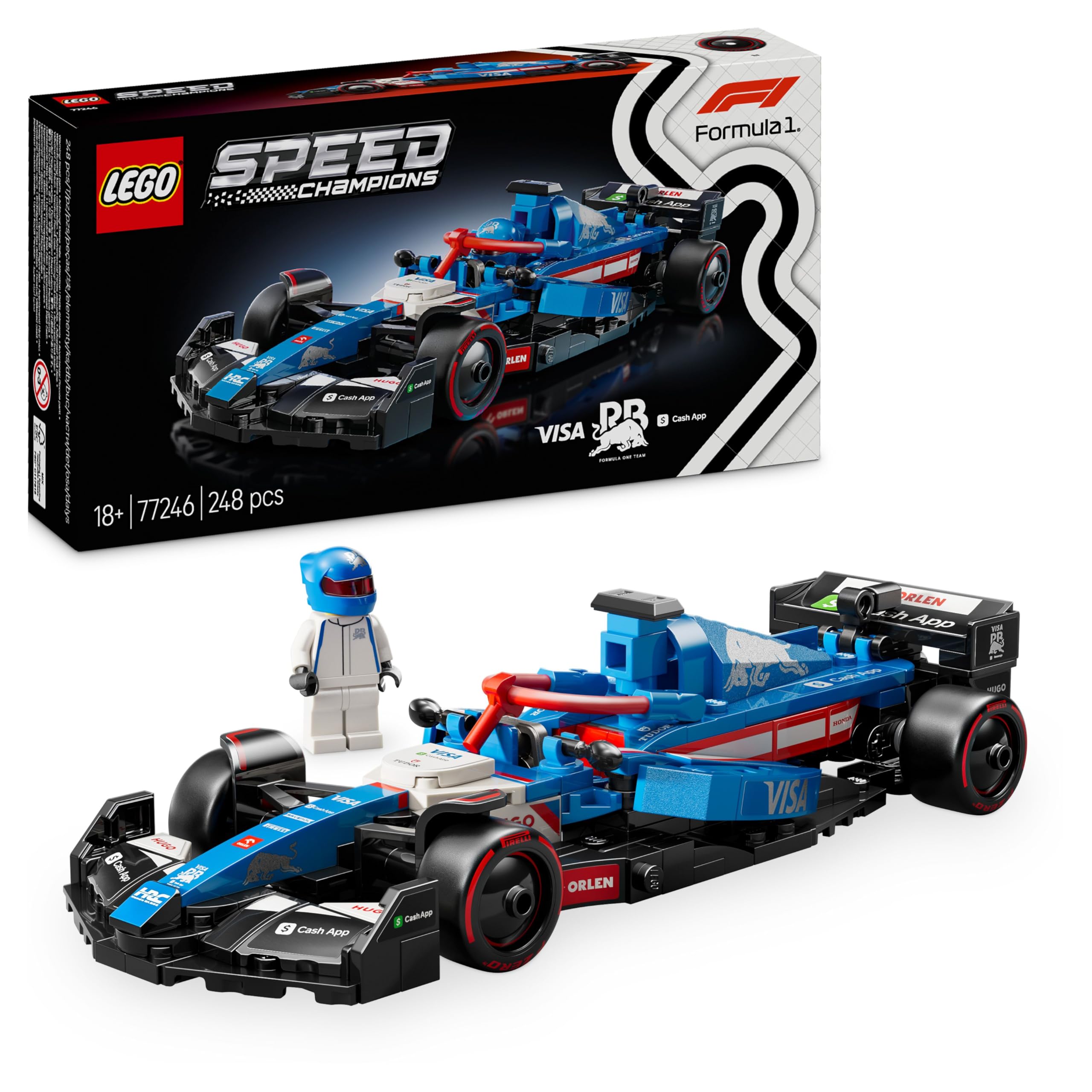 LEGO Speed Champions Voiture F1 Williams Racing FW46 - Jeu de Construction avec véhicule de Course - Minifigurine Collector de Pilote de Formule 1 - Maquette pour garçons et Filles dès 10 Ans 77249
