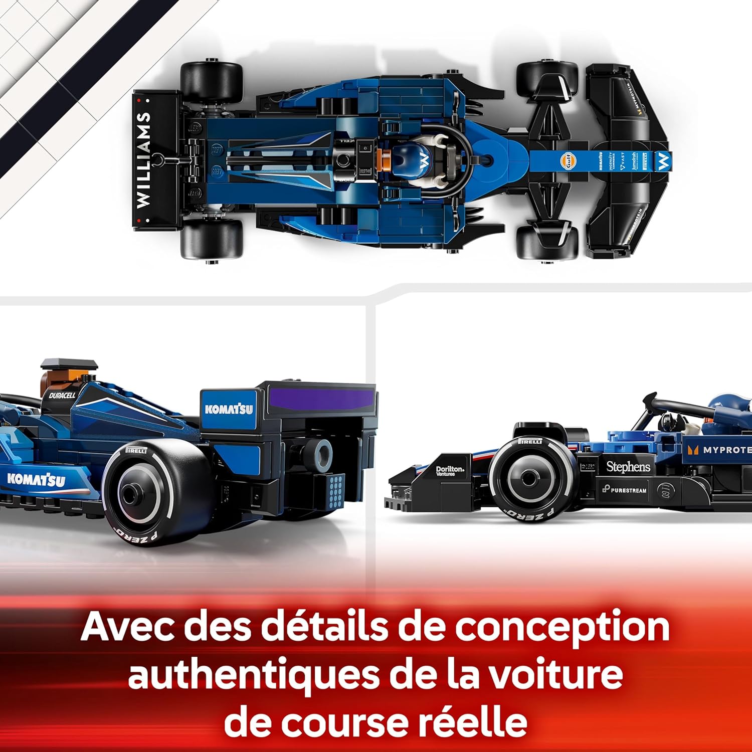 LEGO Speed Champions Voiture F1 Williams Racing FW46 - Jeu de Construction avec véhicule de Course - Minifigurine Collector de Pilote de Formule 1 - Maquette pour garçons et Filles dès 10 Ans 77249