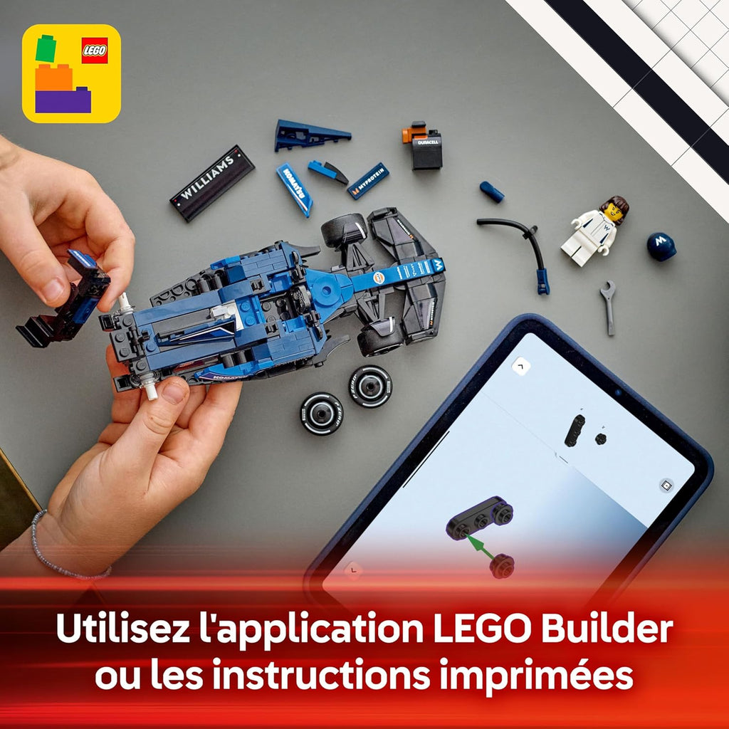 LEGO Speed Champions Voiture F1 Williams Racing FW46 - Jeu de Construction avec véhicule de Course - Minifigurine Collector de Pilote de Formule 1 - Maquette pour garçons et Filles dès 10 Ans 77249